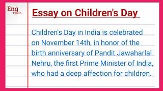 Essay on Children's Day in English | Children's Day essay | children's day essay in English