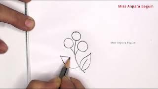  Cute Flower Drawing By Miss Anjiara Begum 