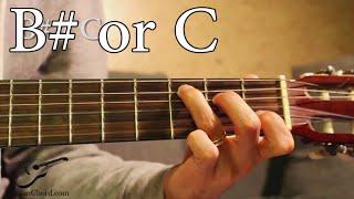 B sharp (B#) or C Chord on Guitar