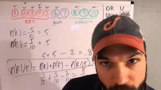 Intro to Probability 3: General Addition Rule; Union; OR