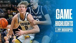 New Hampshire at Iowa | HIGHLIGHTS | Big Ten Men's Basketball | 12/30/24