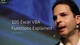 105 Excel VBA Functions Explained - About the Course