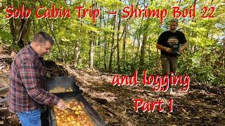 Solo Cabin Trip  - Shrimp Boil 22 and logging. Part 1