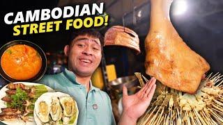 Extreme Cambodian Street Food Tour! CHEAPEST HUGE Steak and SEAFOOD in Cambodia