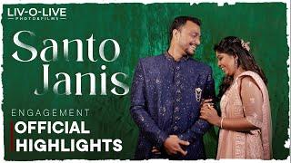 SANTO & JANIS ENGAGEMENT HIGHLIGHTS 4K || MUMBAI || LIVOLIVE PHOTO & FILMS #engagement #highlights