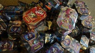 Opening 64 Pokemon tins