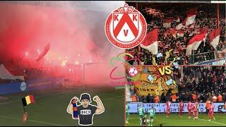 PYROS AND ULTRAS CLASH ️ IN BELGIUM DERBY l KV Kortrijk – Zulte Waregem (5-0) I Jupiler Pro League