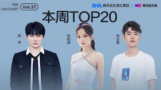 #腾讯音乐由你榜 第37期TOP20歌曲全新来袭！#周深 气势磅礴的《#请我不改 》；#十个勤天 深情真挚的《#我成为我的同时 》；#张韶涵 温柔柔情的《#暮色回响 》......