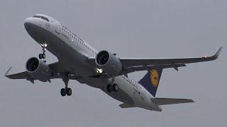 4K | 2nd Lufthansa AIRBUS A320neo | Take off at Airbus Plant Hamburg