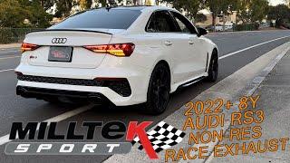 Milltek 8Y RS3 Race Cat-Back Exhaust sound clip, revs, flyby!