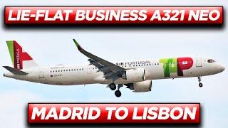 Flying Lie Flat Private Pod in Europe! TAP AIR PORTUGAL Madrid to Lisbon in the the A321 NEO