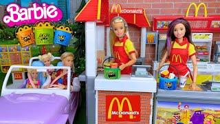 Barbie & Ken Doll Family McDonald's Drive Thru Boo Buckets