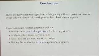 An Overview of Quantum Algorithms