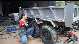 Repair and restoration of 6-wheel truck with load capacity of 3500kg made of mud using steel plates