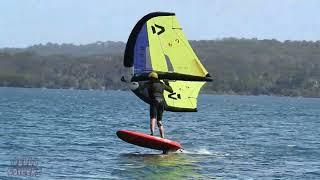 Wallagoot Lake NSW Tacking practice Wingfoiling