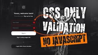 Form Validation Easy Using HTML And CSS Only