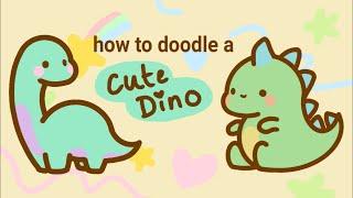 How To Doodle Cute Dinosaurs 