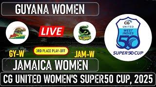 3rd Place Play-off Live - Guyana Women vs Jamaica Women | ODI | CG United Women's Super50 Cup