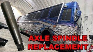 Removing The Axle Spindle On This Prevost Bus - Liquid Nitrogen Cooling