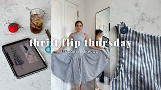 Thrift Flip Thursday/ Drop Waist Dress Tutorial and Free Sewing Pattern