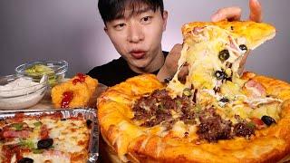 반올림 고구마골드피자와 불고기피자! 치즈오븐스파게티 양파링 먹방 ASMR MUKBANG PIZZA SPAGHETTI EATING SHOW