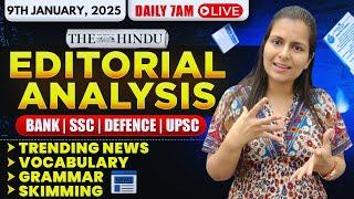 Editorial Analysis | 9th January, 2025 | Vocab, Grammar, Reading, Skimming | Nimisha Bansal