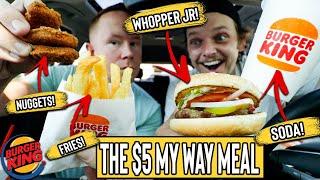 Does BURGER KING Have The Best Value Meal? | Reviewing The $5 My Way Meal!