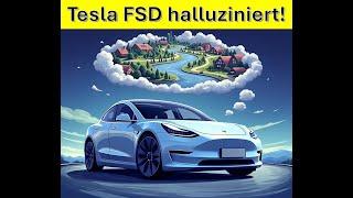 Tesla FSD halluziniert! Sieht Dinge die es gar nicht sehen kann...