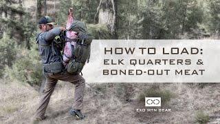 Exo Mtn Gear - How to Load Quarters & Boned-Out Meat on the K3 Frame