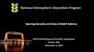 NADP 2024 Scientific Symposium Opening Remarks and State of NADP Address