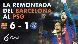  la REMONTADA del BARCELONA al PSG 6 - 1  Champions league 2017  .