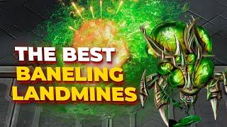 TOP 10 MOMENTS WITH AMAZING Baneling LANDMINES in StarCraft 2