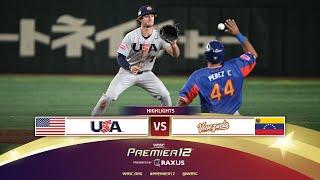 HIGHLIGHTS |  Bronze Medal Game | USA vs Venezuela | WBSC Premier12 2024 presented by RAXUS