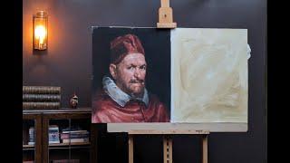 Copying Velazquez's Pope Innocent X (Part 1)