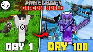 Tôi Sinh Tồn 100 Ngày Trong THẾ GIỚI RỒNG MINECRAFT Siêu Khó!!