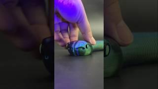 The 3D-printed rainbow spring snake has eyes that can glow in the dark#3dprinting