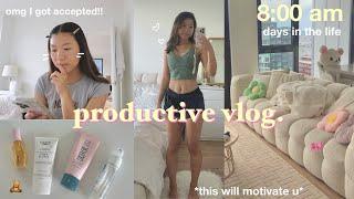 aesthetic vlog med school decision reactions, healthy “that girl” routine, introvert days