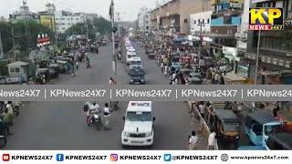 Police took out vehicle march in view of Gulbarga bandh in city