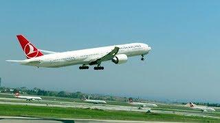 Türk Hava Yolları | Turkish Airlines Boeing 777 kalkış Istanbul Atatürk Havalimanı