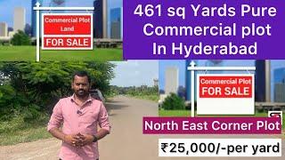 461 sq yards Shankarpally Highway Facing North East Commercial Plot For Sale .₹ 25,000/- per sq yard