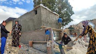 Trying to build nomadic dreams: building a nomadic hut by a poor family