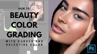 How to COLOR GRADE beauty photography // Simple colour grading using curves and selective colors