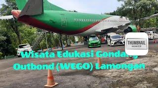 Situasi di kawasan depan Wisata WEGO Lamongan || tiket parkir mobil Rp.10.000 tiket masuk Rp. 25.000