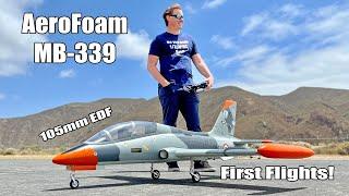 First Flights with the AeroFoam MB-339 105mm RC EDF Jet