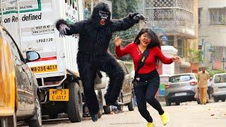 Gorilla Prank on Girls (Part-1) PrankBuzz