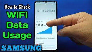 How to check WiFi data usage on Samsung Galaxy A02