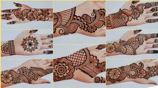 five best karwachauth mehndi designs ||back and front hand mehndi designs for krvachuath