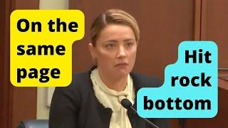 Learn English idioms with Amber Heard: On the same page & Hit rock bottom (two idioms at once!)