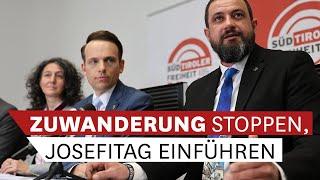 Pressekonferenz: Asylstopp und „neuer“ Feiertag gefordert