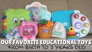 Our Favorite Educational Toys From Birth to 3 Years Old // 15+ Toys!!